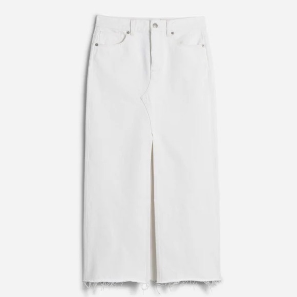Madewell White Denim Maxi Skirt - Picture 4 of 8